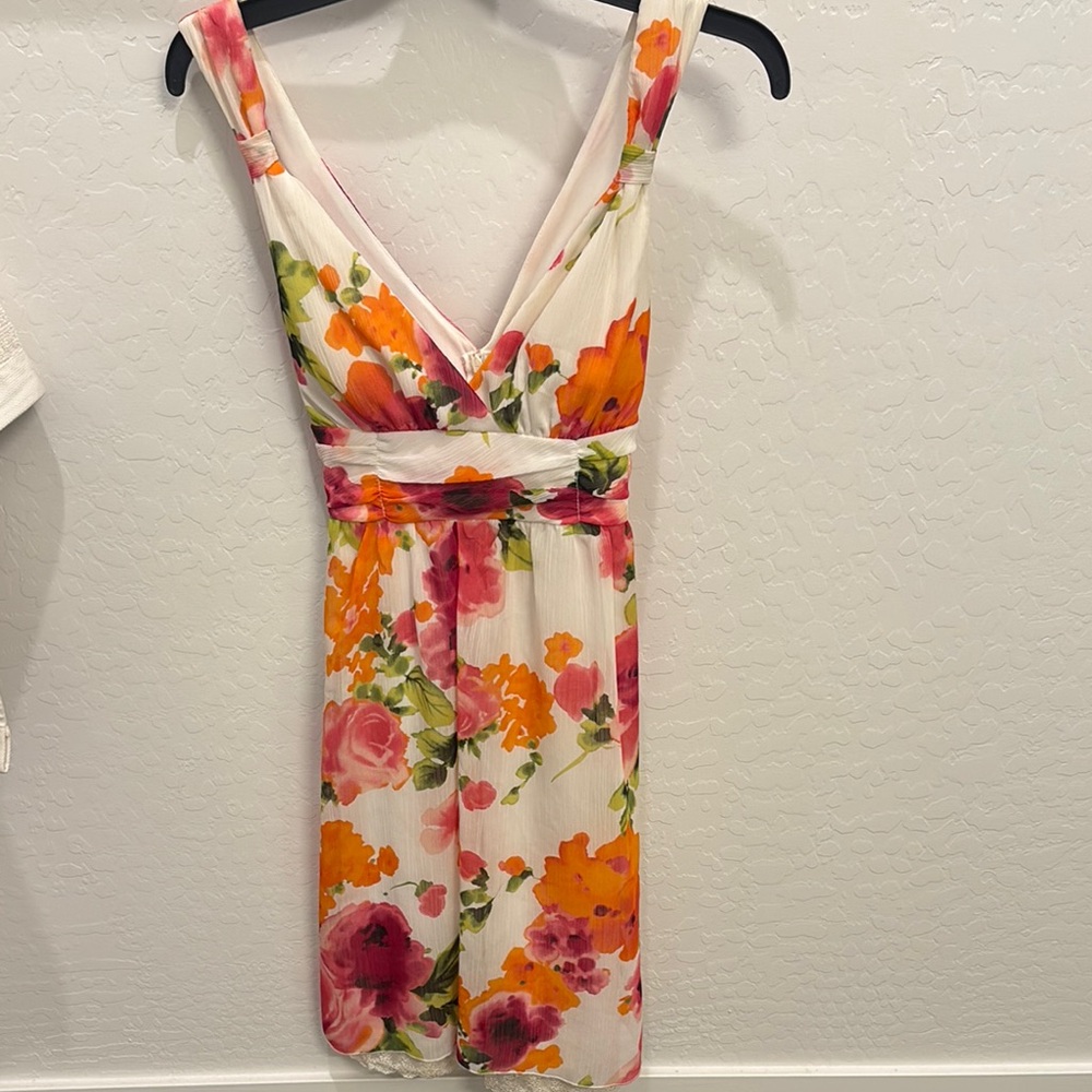 Speechless Floral Mini Dress - Pink, Orange, Green